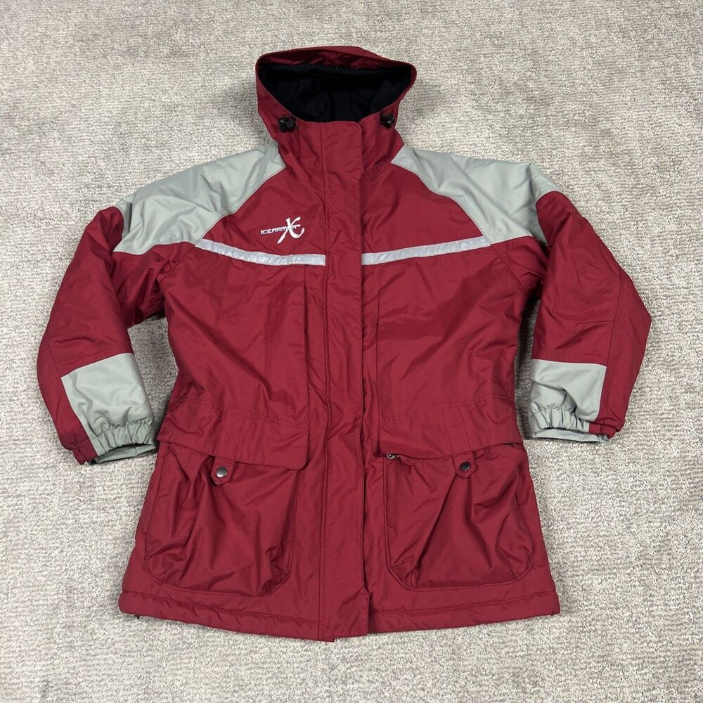 Ice Armor by CLAM Womens Fishing Float Jacket Womens Medium Dark Red Pockets